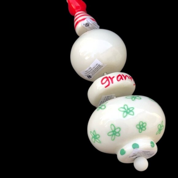 Dept. 56 Christmas Porcelain Snowman Ornaments Set of 2 - Picture 9 of 13